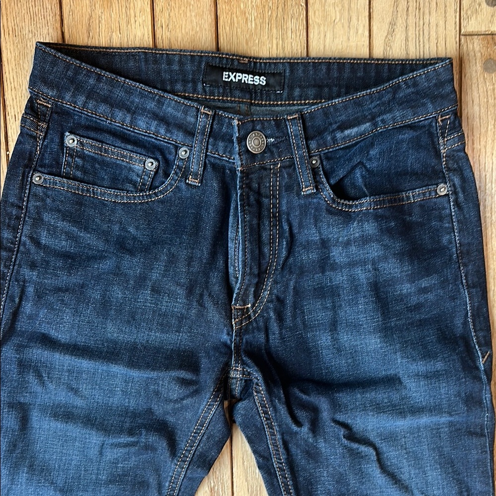 NWOT Express Men's Dark Blue Jeans - Picture 2 of 6